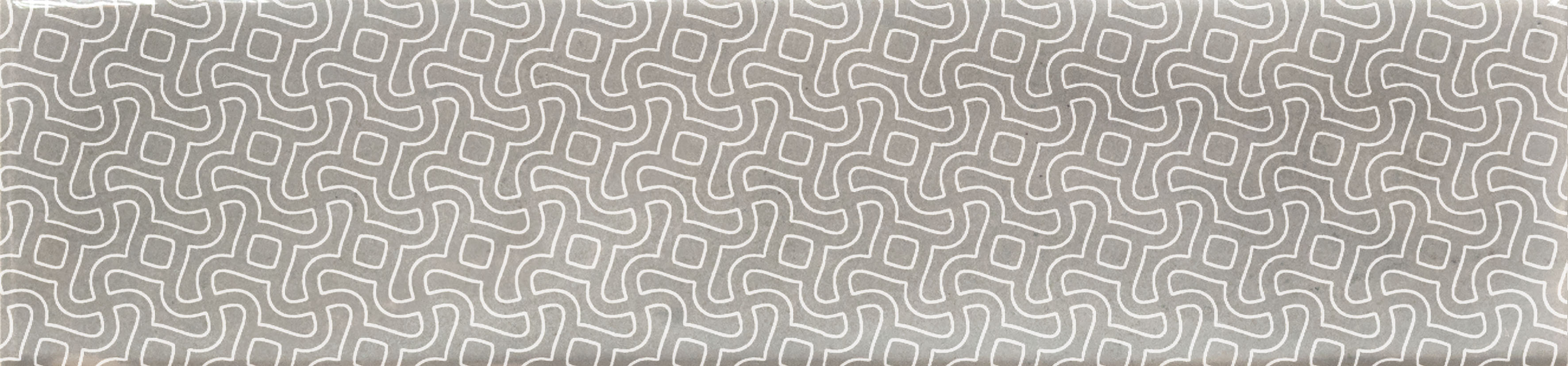 Catalea Gres Nyborg Dekor Metrofliese Grau Glänzend 7,5x30 cm  