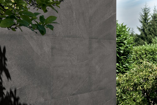Gardenia Burlington  Bodenfliese Natursteinoptik Anthrazit Matt 80x80 cm rektifiziert R10