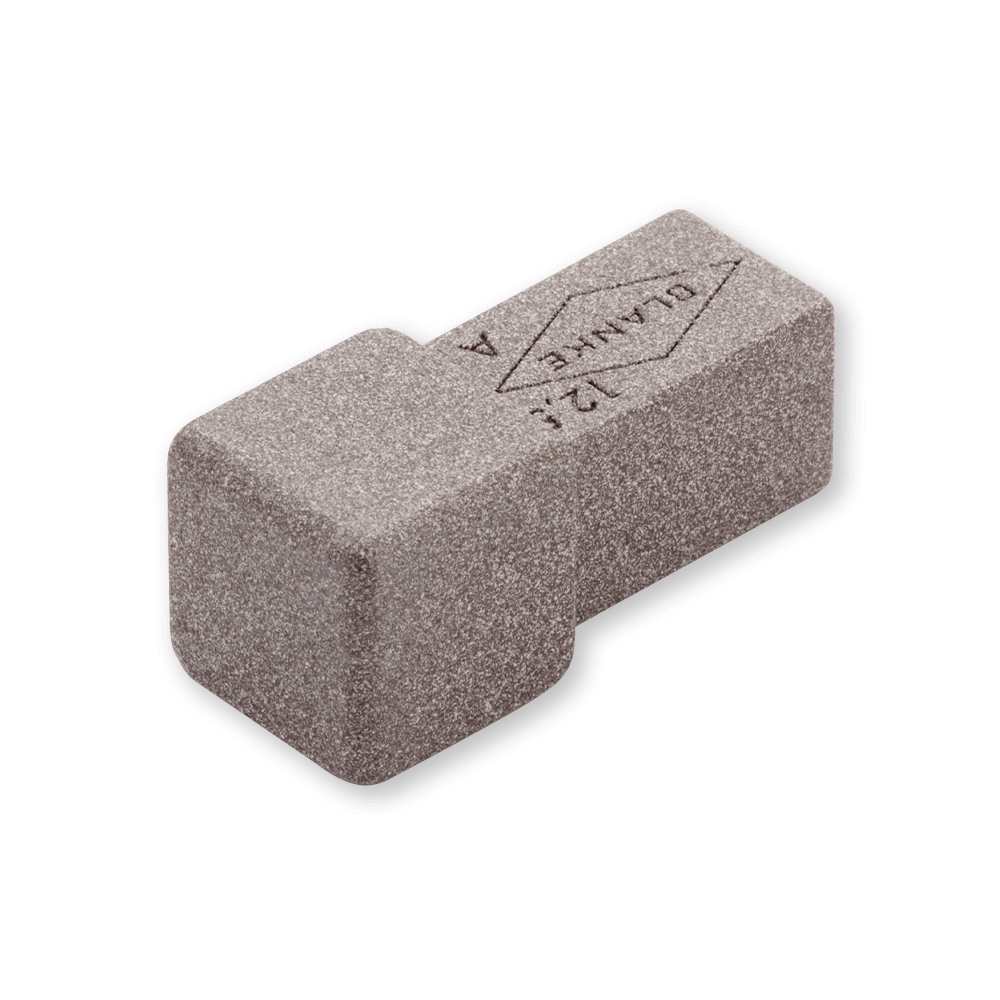 Blanke Eckstück New York Edition Cubeline quadratische Form Aluminium Optik Smoke 4,5 mm hoch