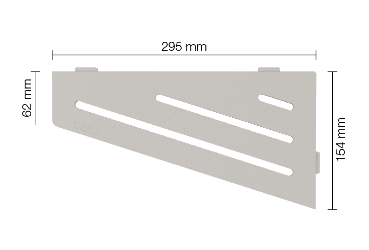 Schlüter SHELF E S3 154x295 mm Wave TSBG strukturbeschichtet Beigegrau Duschablage