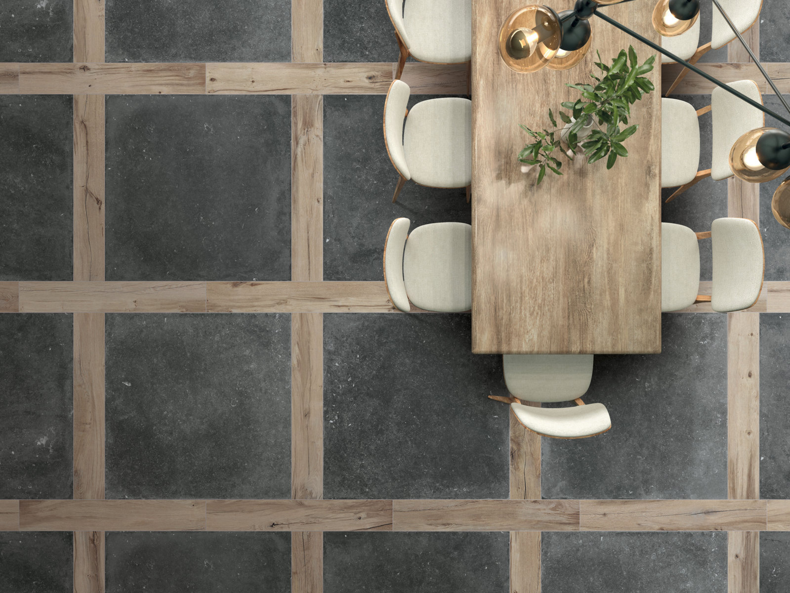 Flaviker Nordik Stone Indoor Bodenfliese Natursteinoptik Schwarz Matt 60x60 cm rektifiziert R10B