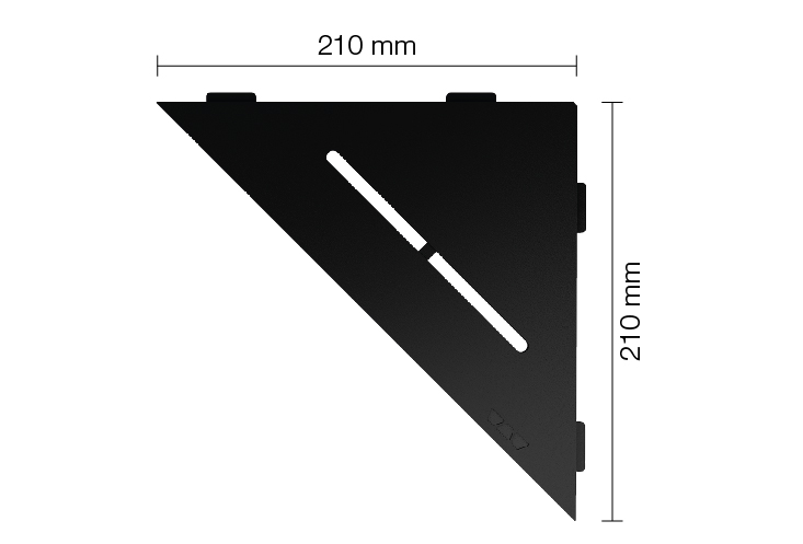 Schlüter SHELF E S1 210x210 mm Pure MGS Graphitschwarz matt Duschablage