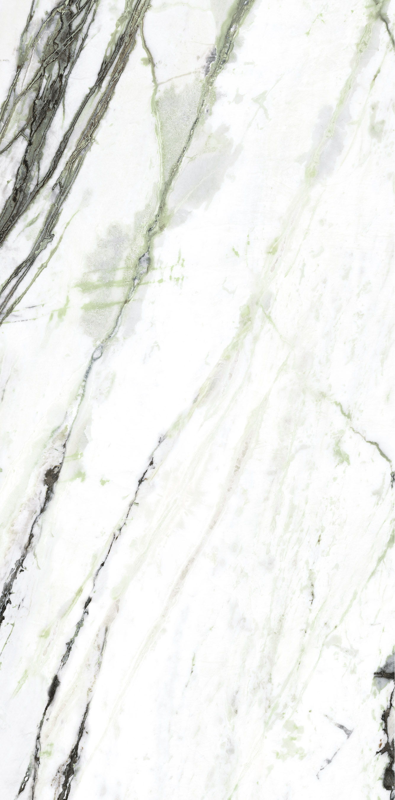 Vanezia Gres Mima Bodenfliese Marmoroptik Weiß Grün matt 60x120 cm rekt. R10