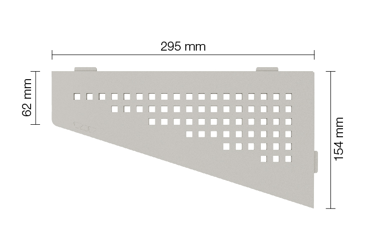 Schlüter SHELF E S3 154x295 mm Square TSBG strukturbeschichtet Beigegrau Duschablage