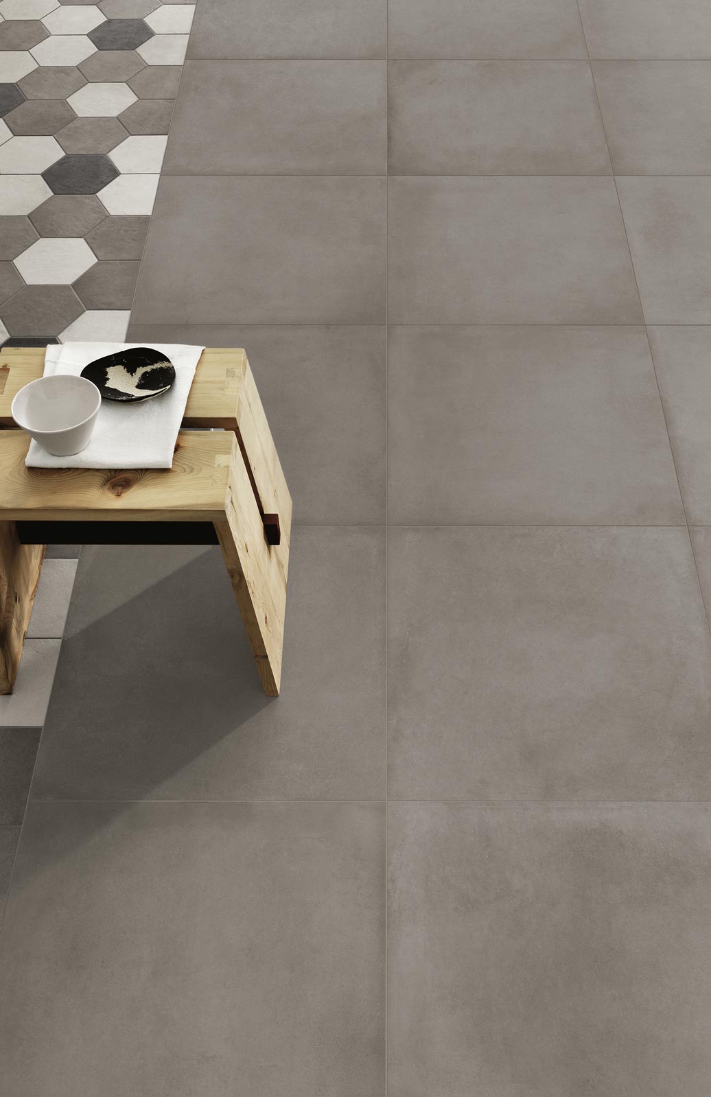 Ragno Rewind Bodenfliese Betonoptik Dunkelgrau Matt 30x60 cm rektifiziert R9 