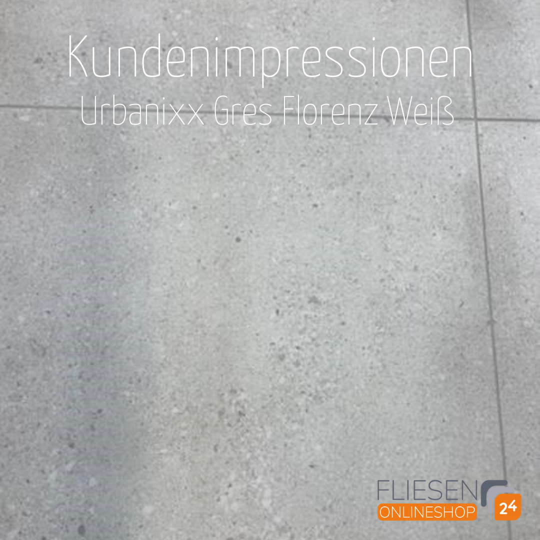 Urbanixx Gres Florenz Bodenfliese Natursteinoptik Weiß Matt 30x60 cm rektifiziert