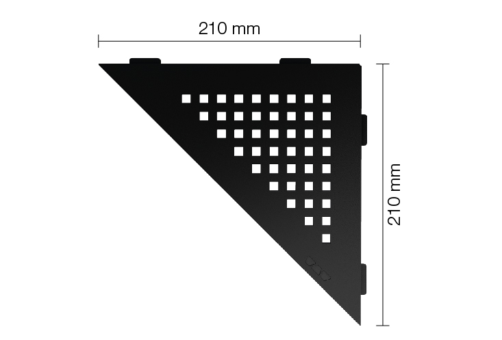 Schlüter SHELF E S1 210x210 mm Square MGS Graphitschwarz Matt Duschablage