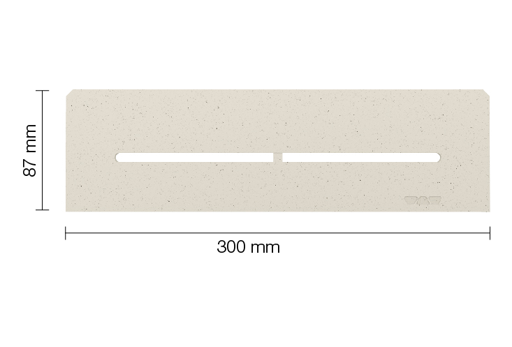 Schlüter SHELF N S1 300x87 mm Pure TSI strukturbeschichtet Elfenbein Duschablage