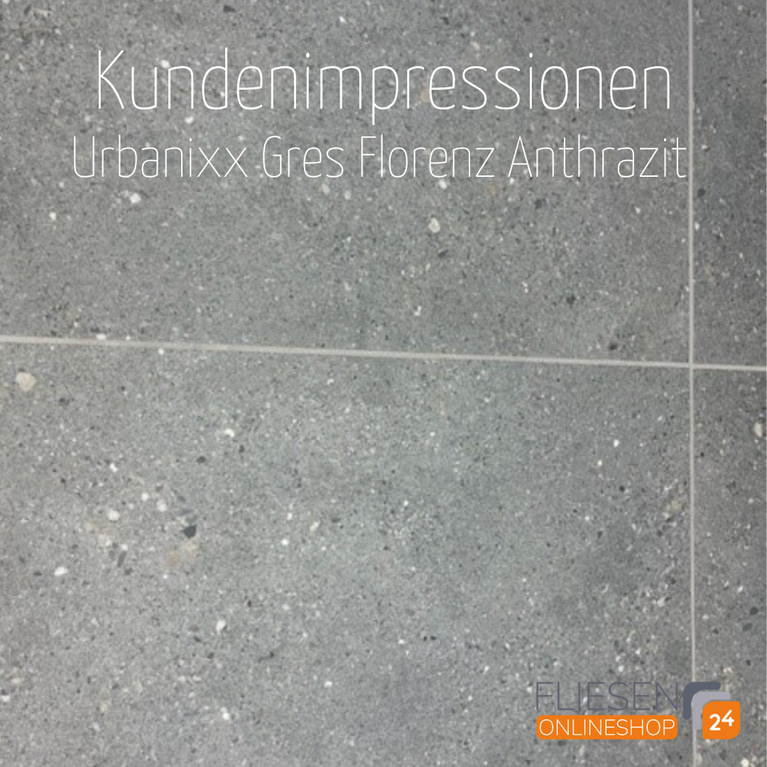 Urbanixx Gres Florenz Mosaik Natursteinoptik Anthrazit matt 30x30 cm rekt. 