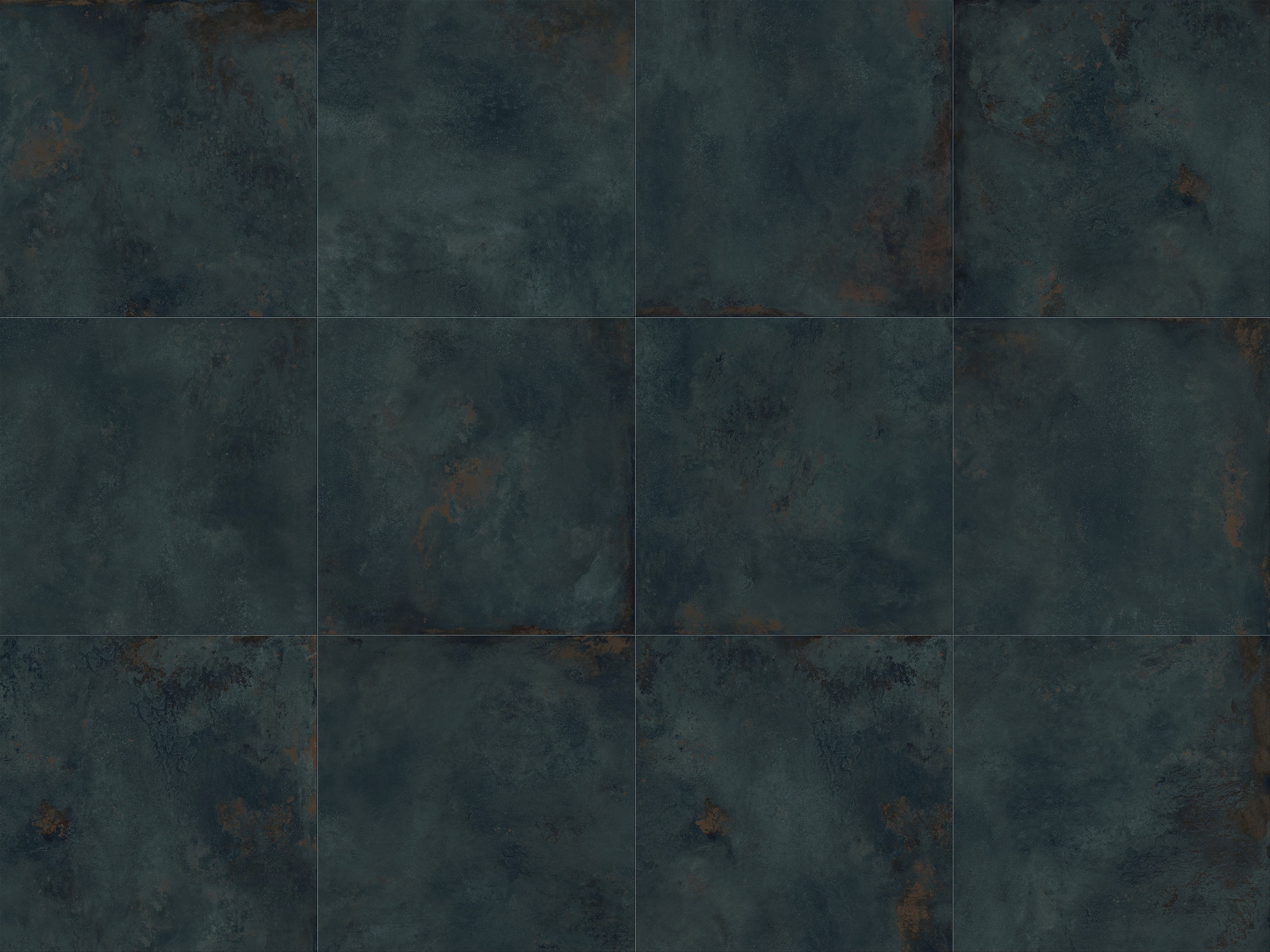 Caesar Alchemy Bodenfliese Metalloptik Schwarz Matt 120x120 cm rektifiziert R9A