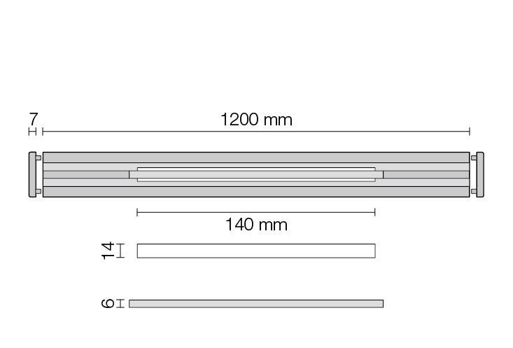 Schlüter KERDI LINE VARIO MBW 1,2 m Entwässerungsprofil D10 Wave 