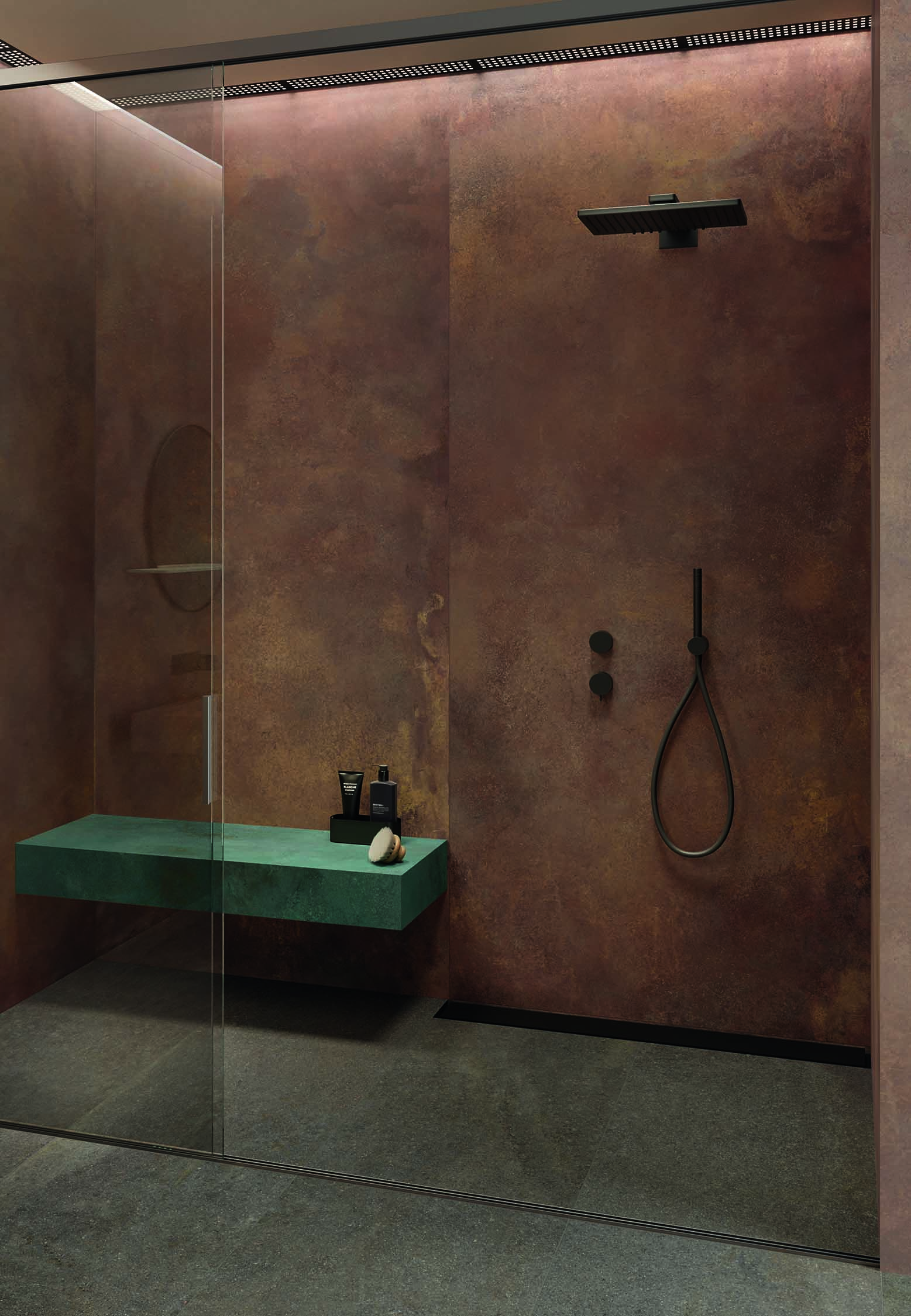 Caesar Alchemy Bodenfliese Metalloptik Rost Matt 80x80 cm rektifiziert R9A