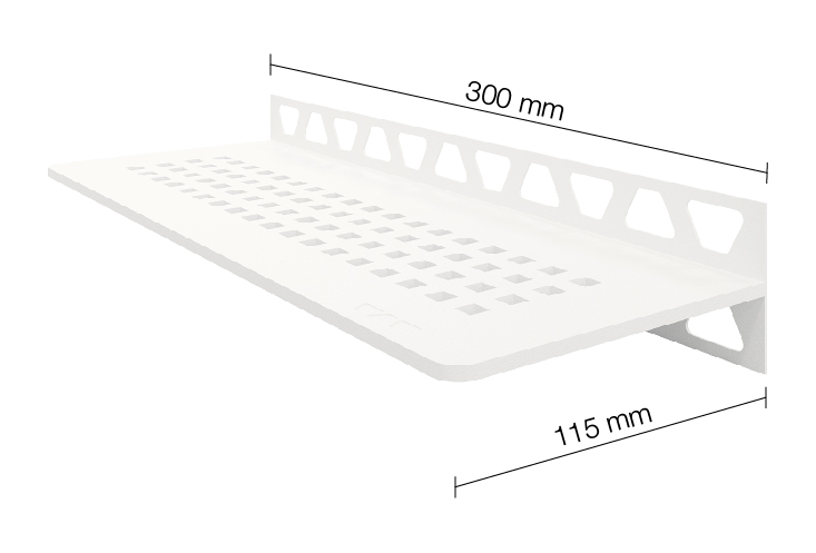 Schlüter SHELF W S1 300x115 mm Square MBW Brillantweiß Matt Duschablage
