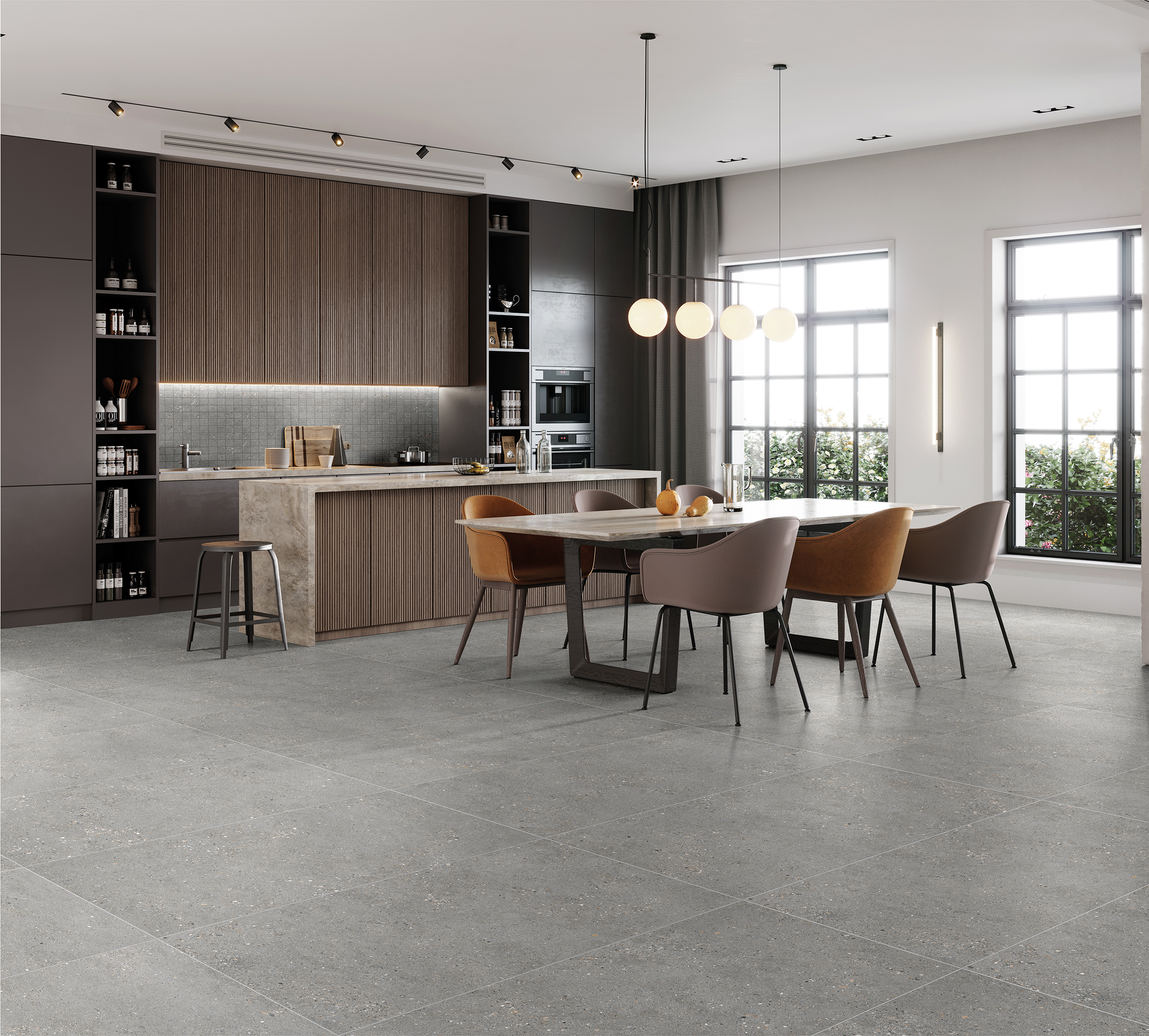 Urbanixx Gres Florenz Mosaik Natursteinoptik Grau Matt 30x30 cm rektifiziert