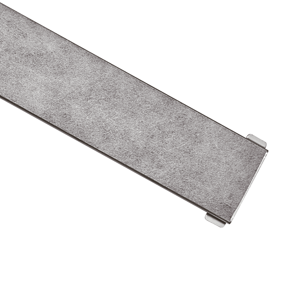 Blanke Rostabdeckung 2.0 Rahmenlos Edelstahl Befliesbar 110 cm