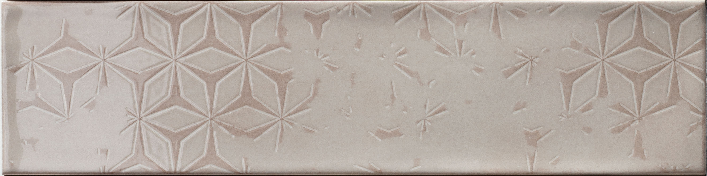 Catalea Gres Sörvik Metrofliese Dekor Beige Glänzend 7,5x30 cm