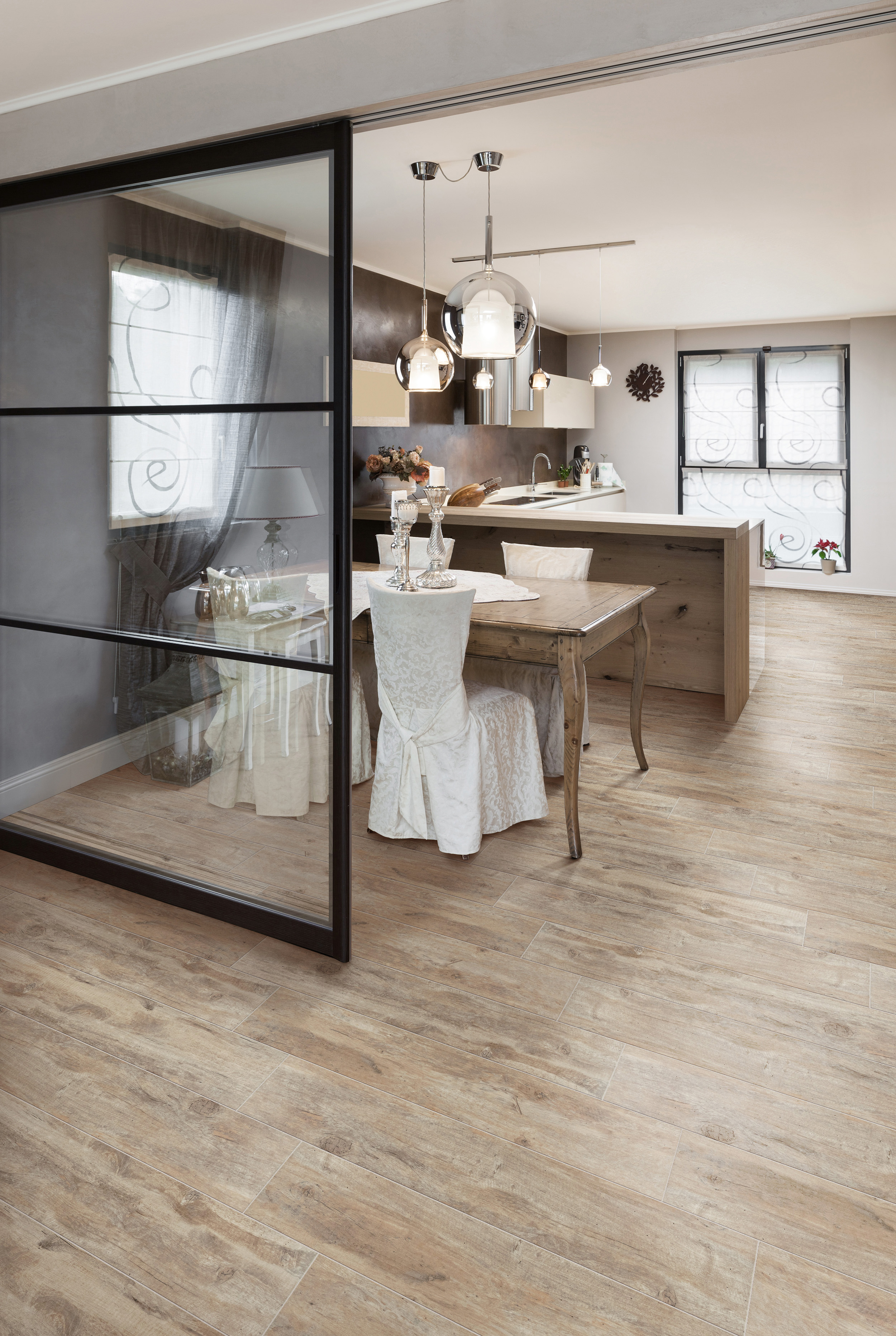 Noem Gres Bergamo Bodenfliese Holzoptik Rost Matt 30x120 cm rektifiziert R9