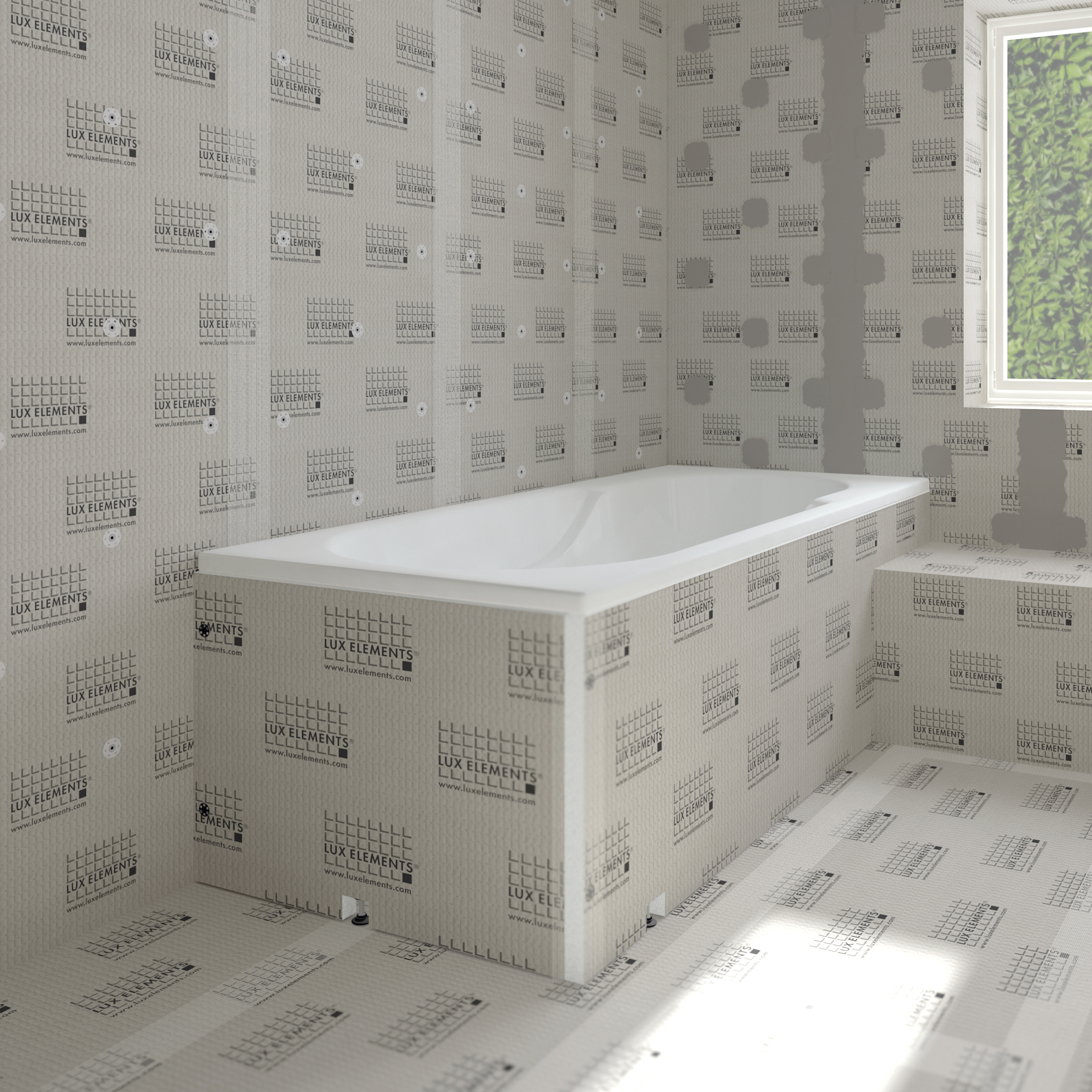 Lux Elements Badewannenverkleidungsset 183x60x3 cm Lux Elements Badewannenverkleidungsset 183x60x3 cm