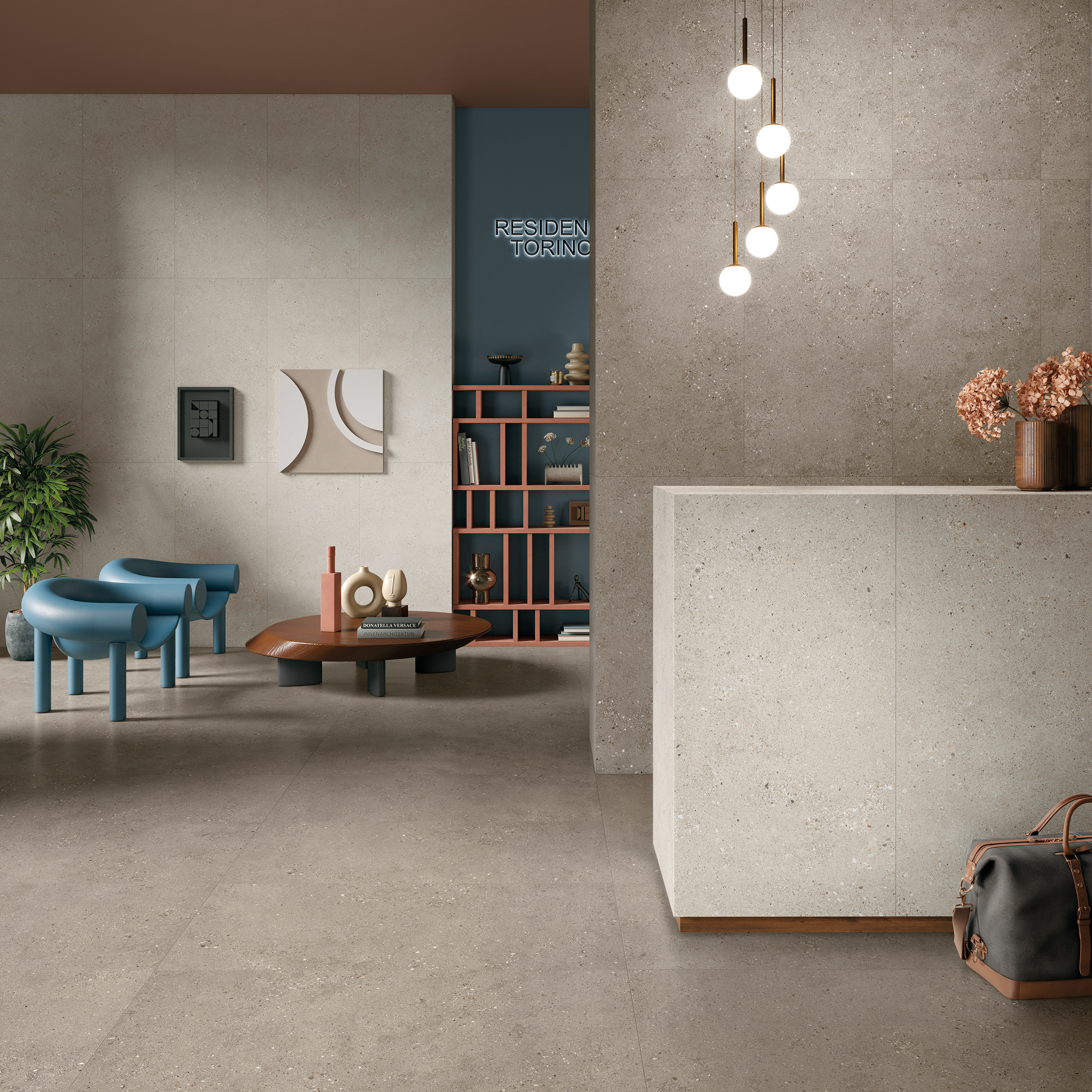 Urbanixx Gres Florenz Bodenfliese Natursteinoptik Greige Matt 60x60 cm rektifiziert