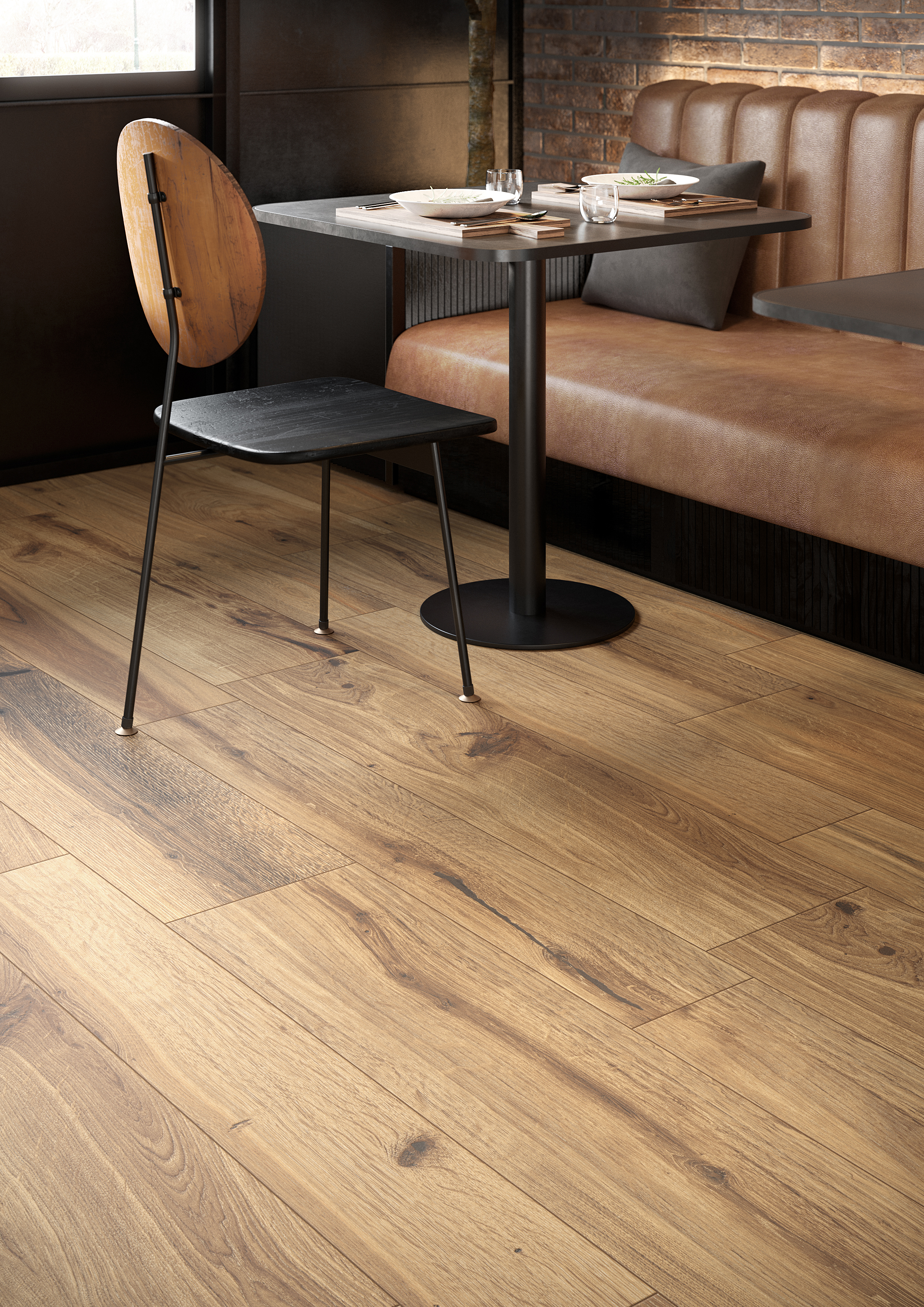 Rondine Timeless Bodenfliese Outdoor Holzoptik Dunkelbraun Matt 40x120 cm R10B
