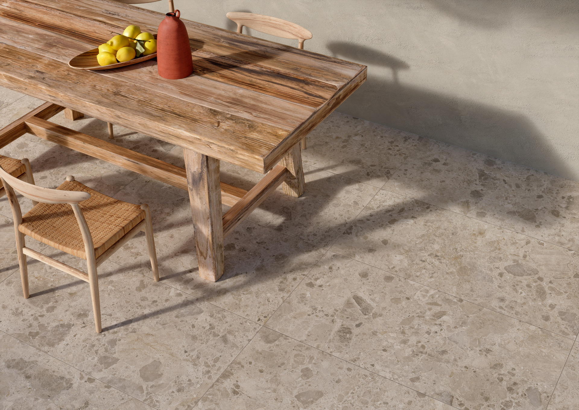 Ragno Eterna Bodenfliese Natursteinoptik Hellbeige Matt 30x60 cm rektifiziert R10B 