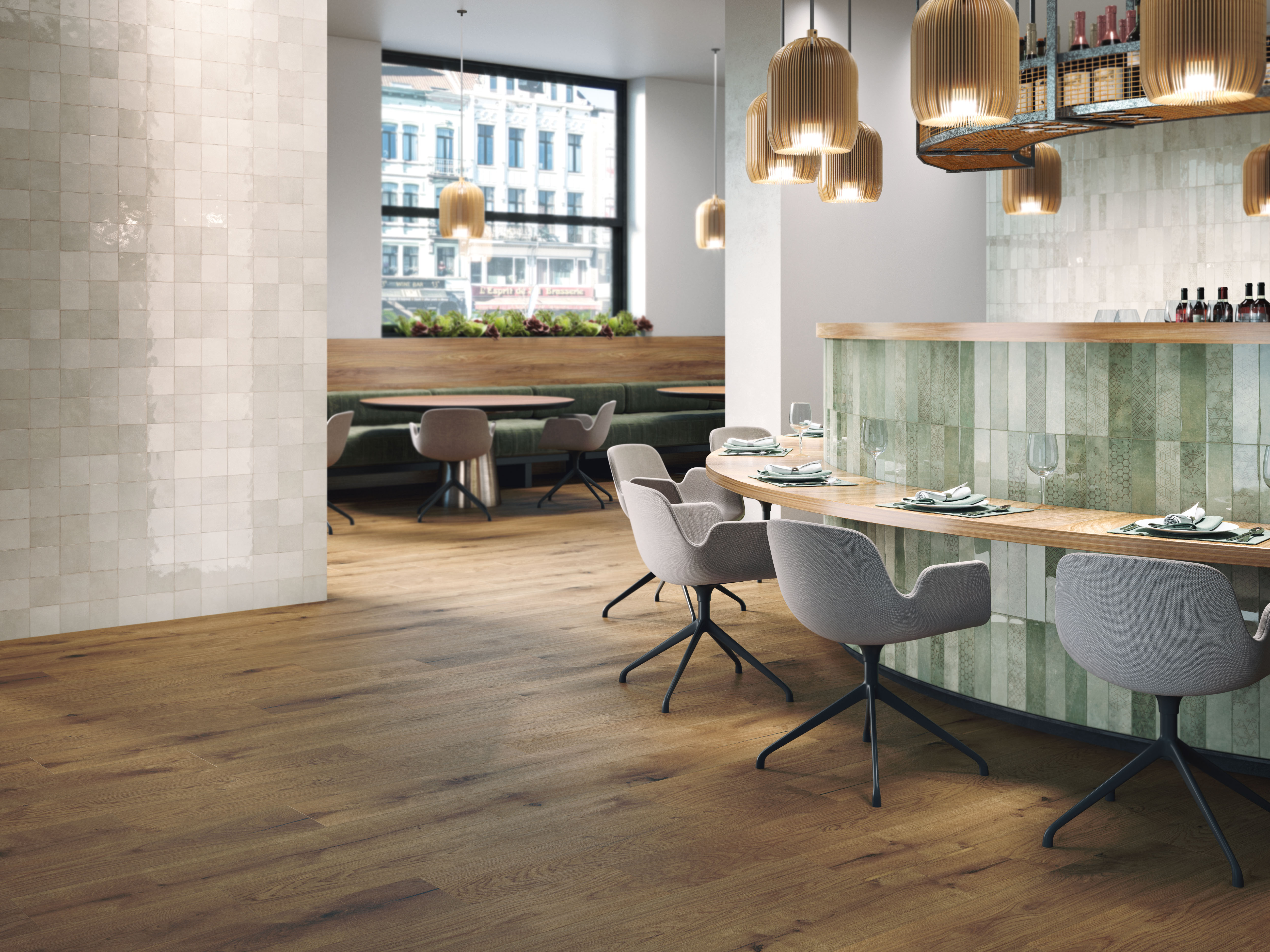 Catalea Gres Sörvik Metrofliese Dekor Beige Glänzend 7,5x30 cm
