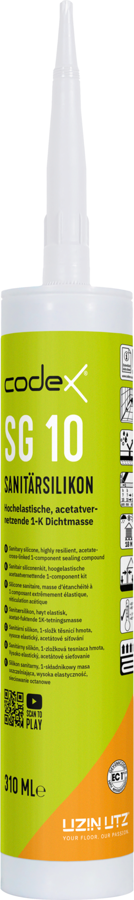 Codex SG 10 310 ml Sanitärsilikon Silbergrau