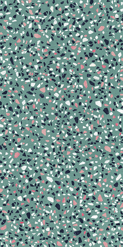 Ergon Medley Classic Bodenfliese Terrazzooptik Green matt 60x60 cm rekt. R10B