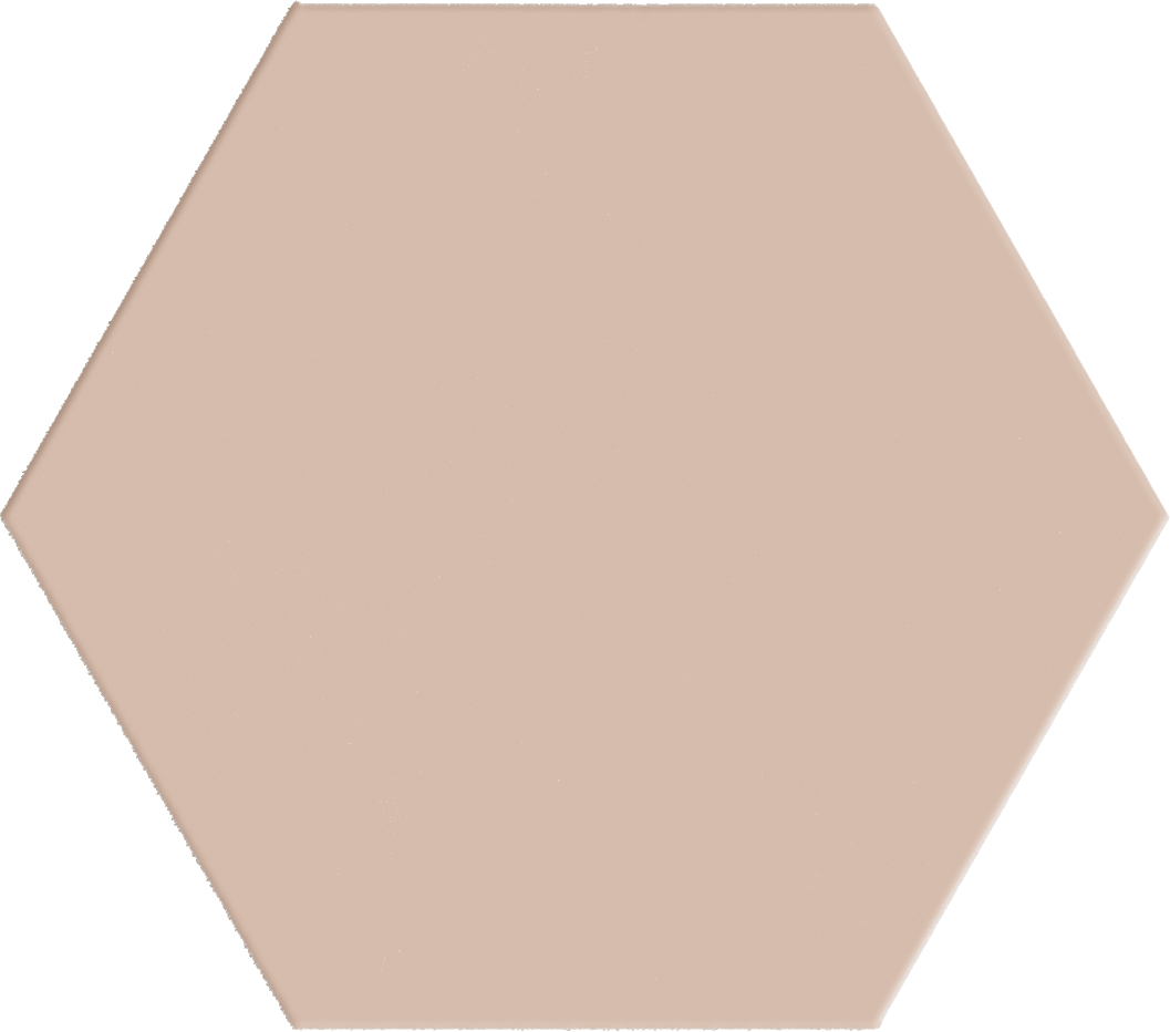 Catalea Gres Akita Bodenfliese Hexagon Rosa Matt 14x16 cm rektifiziert R10