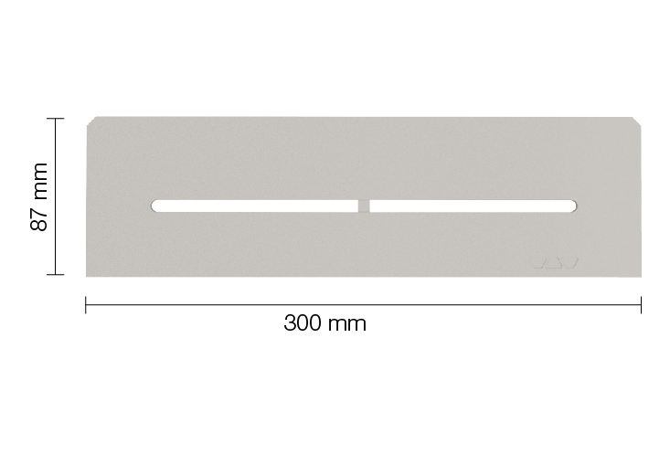 Schlüter SHELF N S1 300x87 mm Pure TSBG strukturbeschichtet Beigegrau Duschablage