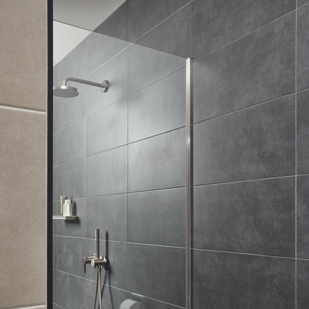 Blanke AQUA GLAS Edelstahl Schwarz matt 8 mm hoch 210 cm lang 