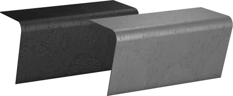 Wedi Sanoasa Top montagefertige Oberfläche für gerundete SItzbank 1200x380x460 mm Natursteinoptik Carbon Schwarz