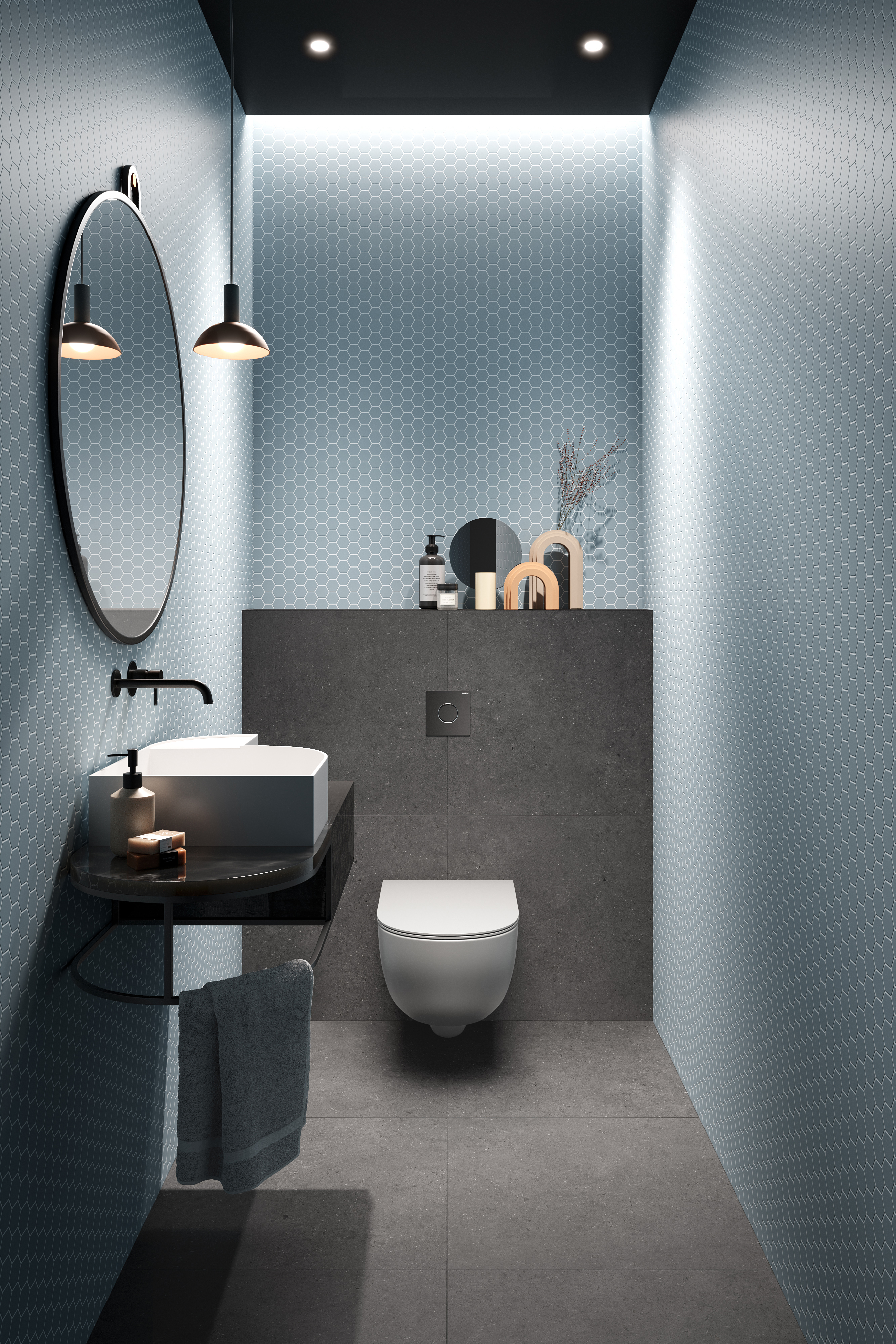 Urbanixx Gres Osaki Bodenfliese Natursteinoptik Schwarz Matt 90x90 cm rektifiziert R10