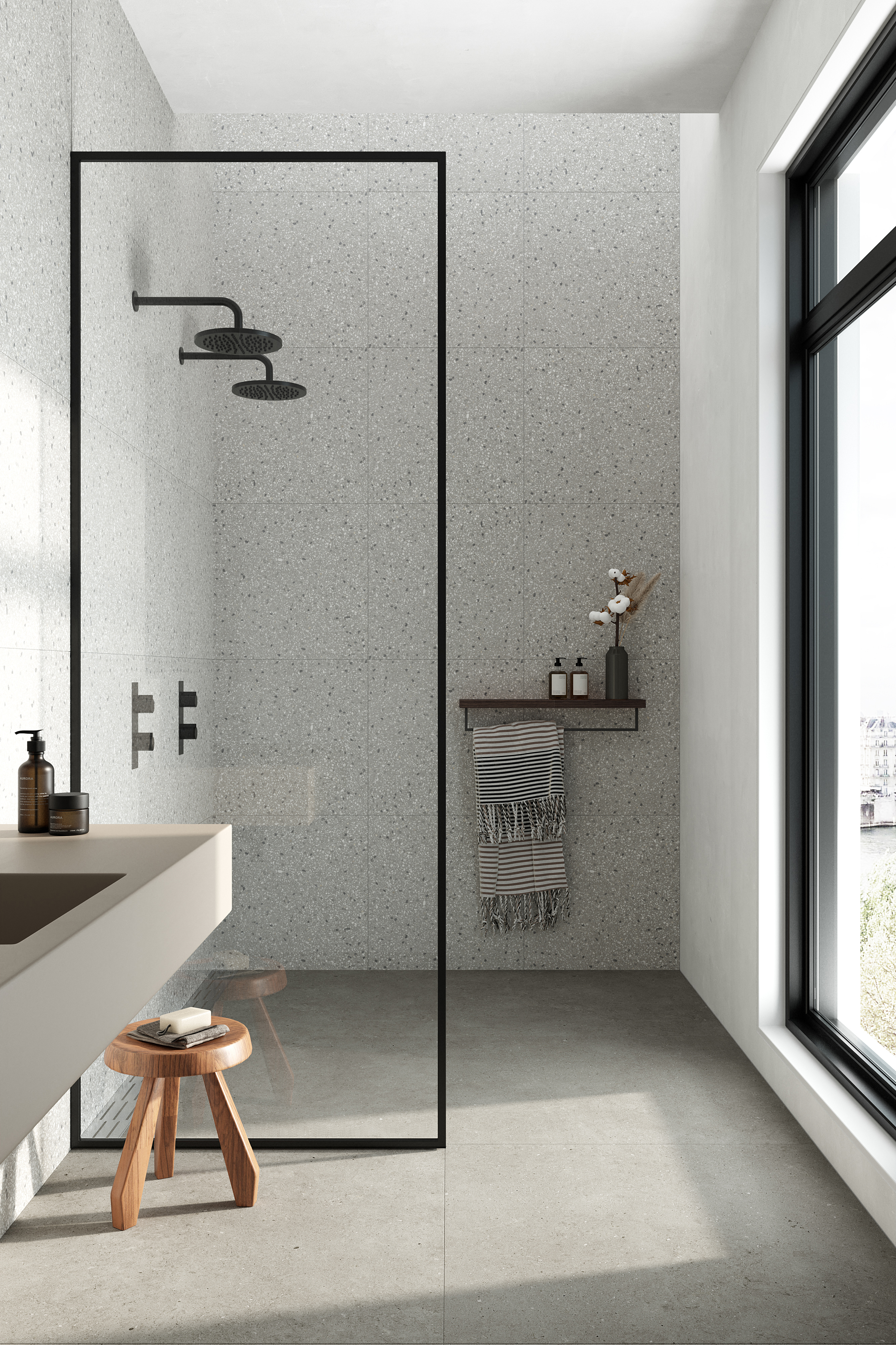 Urbanixx Gres Osaki Stäbchenmosaik Natursteinoptik Grau matt 30x60 cm R10