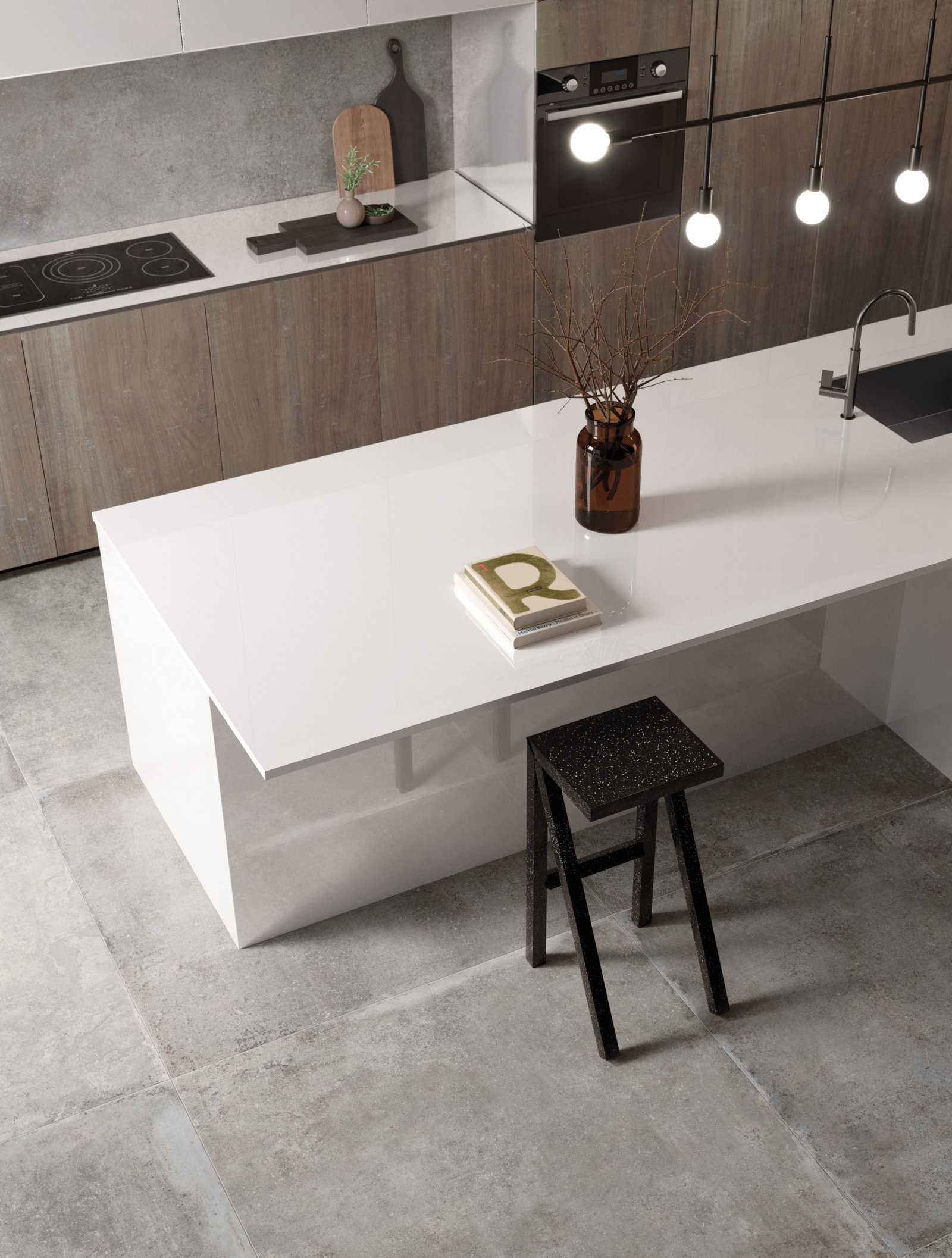Flaviker Re Tour Bodenfliese Betonoptik Grau Matt 90x90 cm rektifiziert R10B