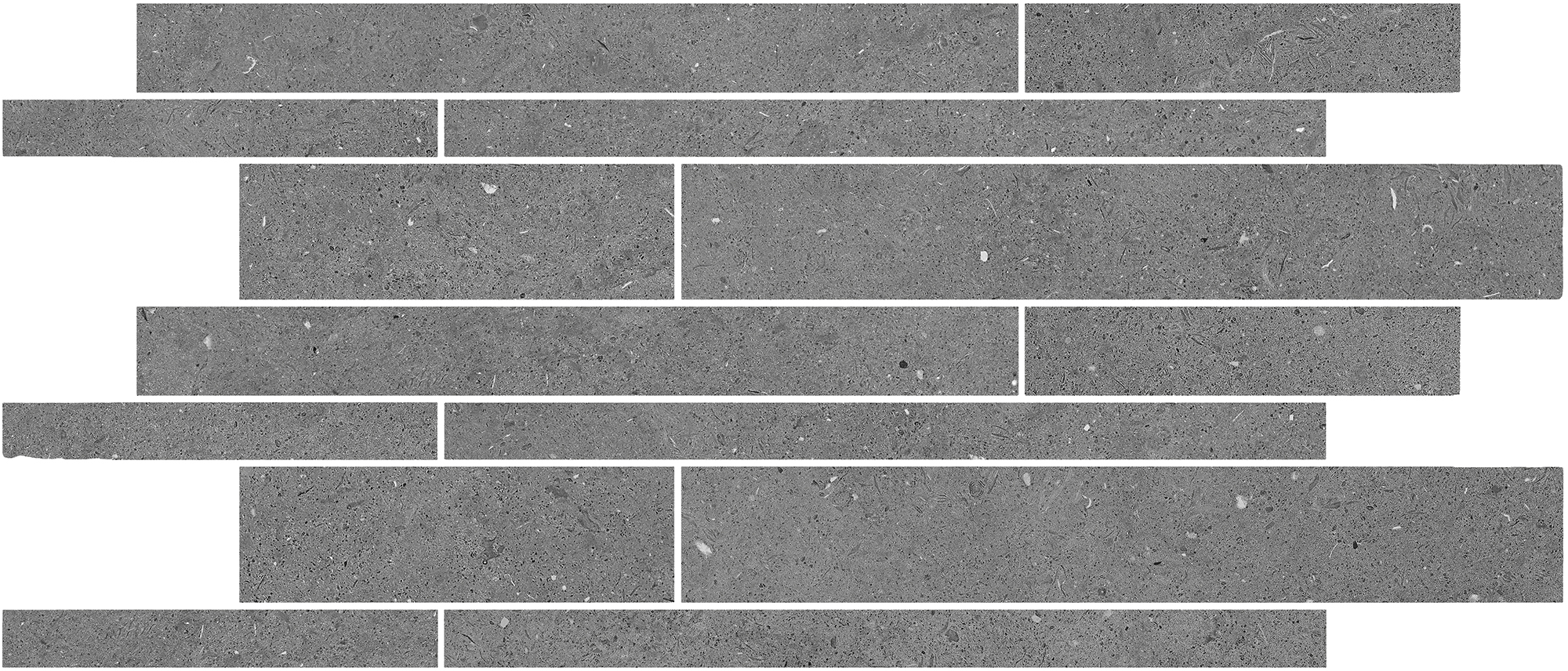 Urbanixx Gres Osaki Stäbchenmosaik Natursteinoptik Anthrazit Matt 30x60 cm R10
