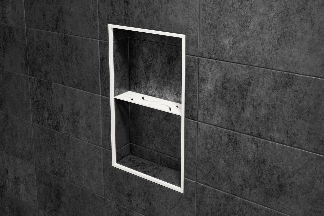 Schlüter SHELF N S1 300x87 mm Curve MBW Brillantweiß matt